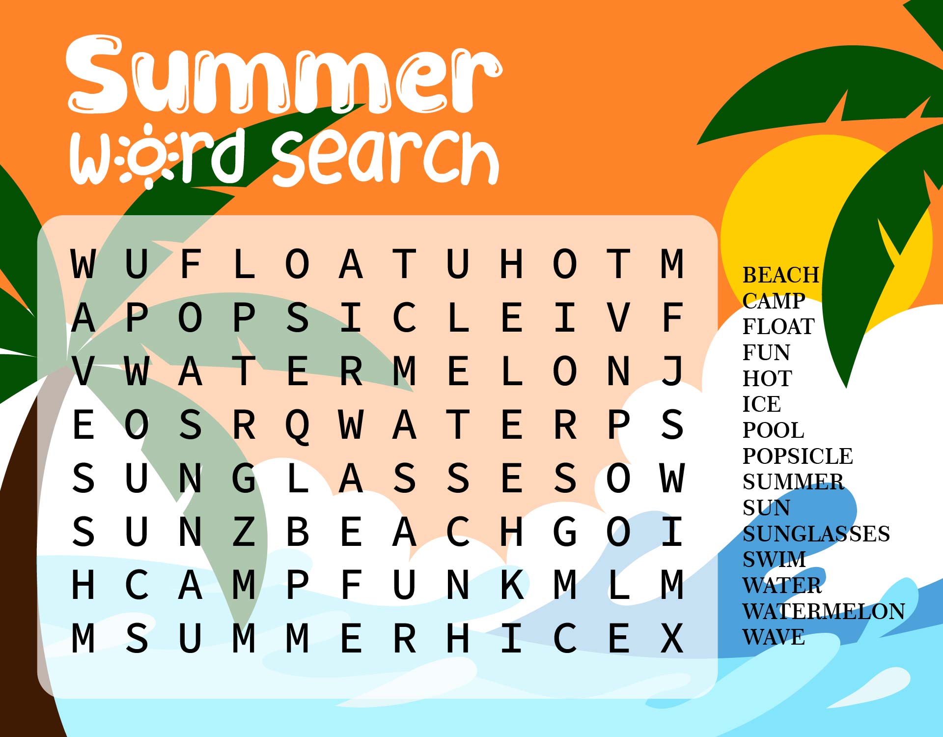 9 Best Images of Easy Printable Word Searches For Seniors Easy Summer