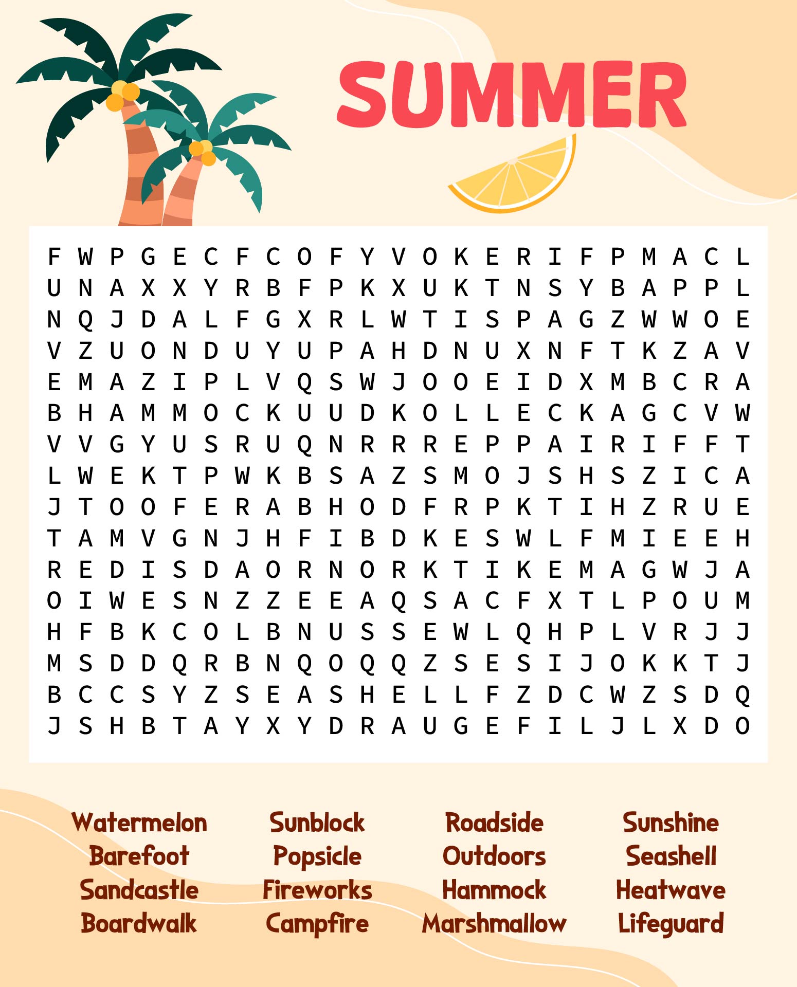 6 Best Images Of Hard Summer Word Search Printable Printable Summer 