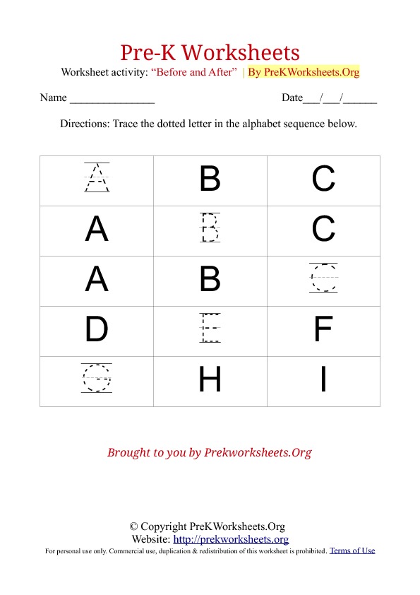 7 Best Images of Free Printable Letter Worksheets Packets