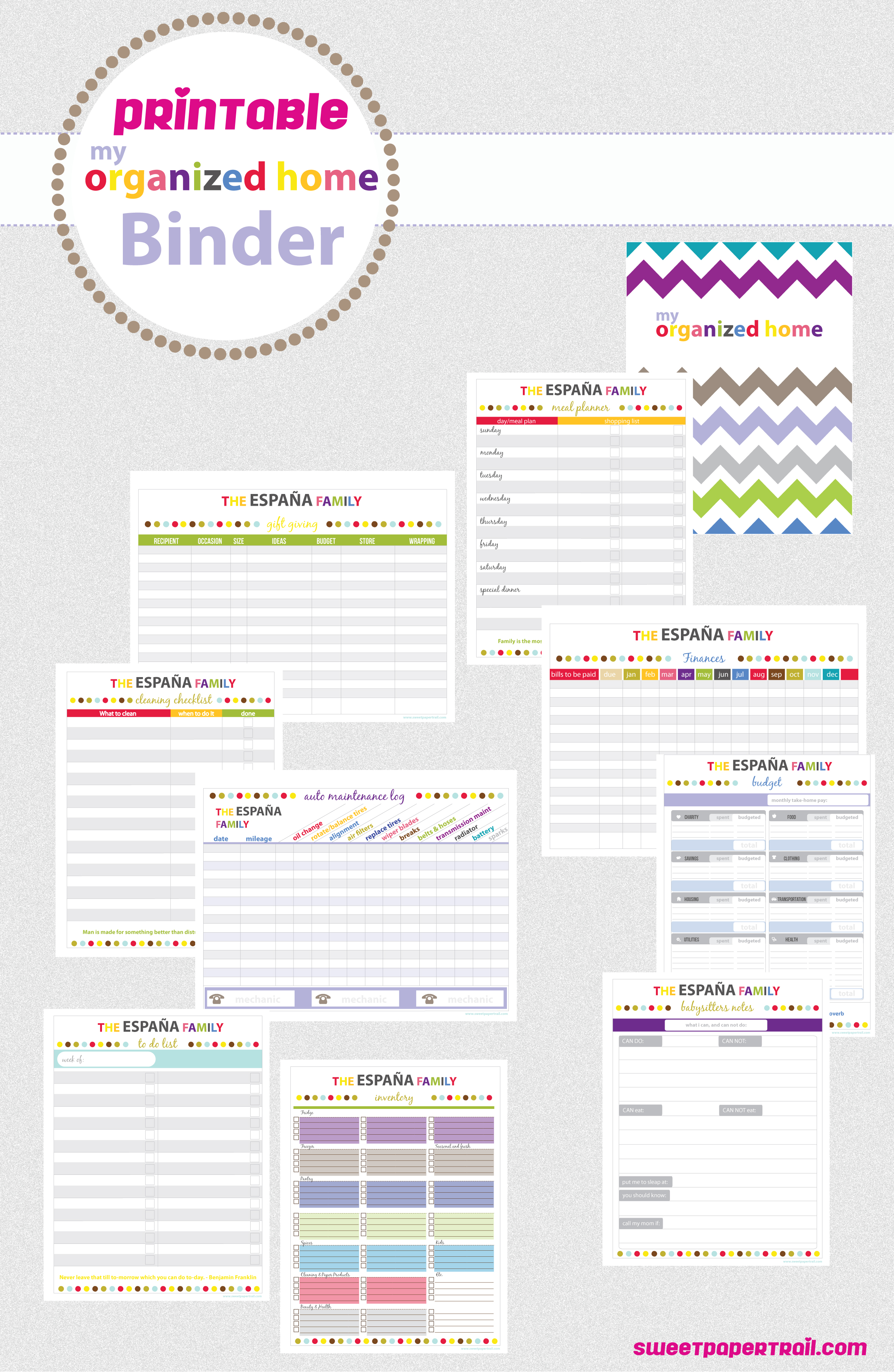 Household Planner Printables Free