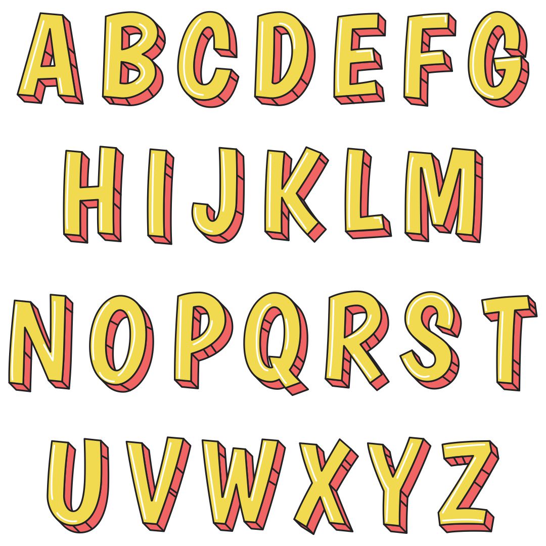Printable Colored Alphabet Letters Free Printable Templates