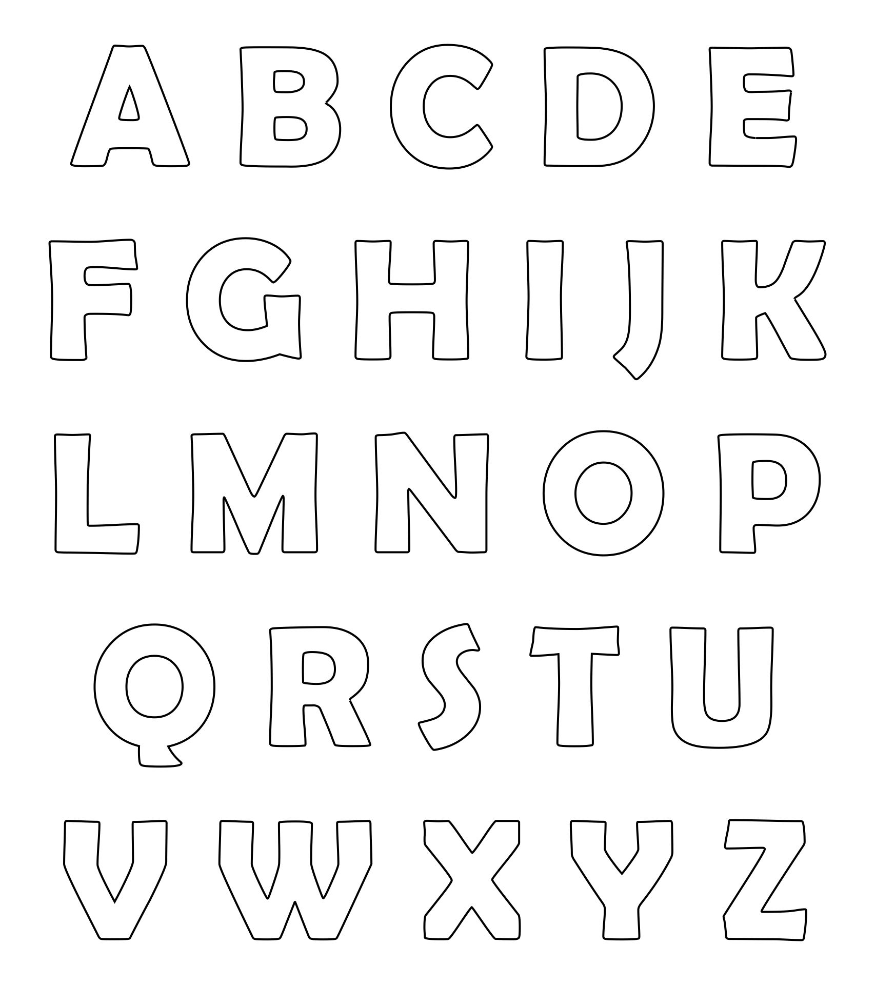 Free Printable Block Letters Template Printable Templates