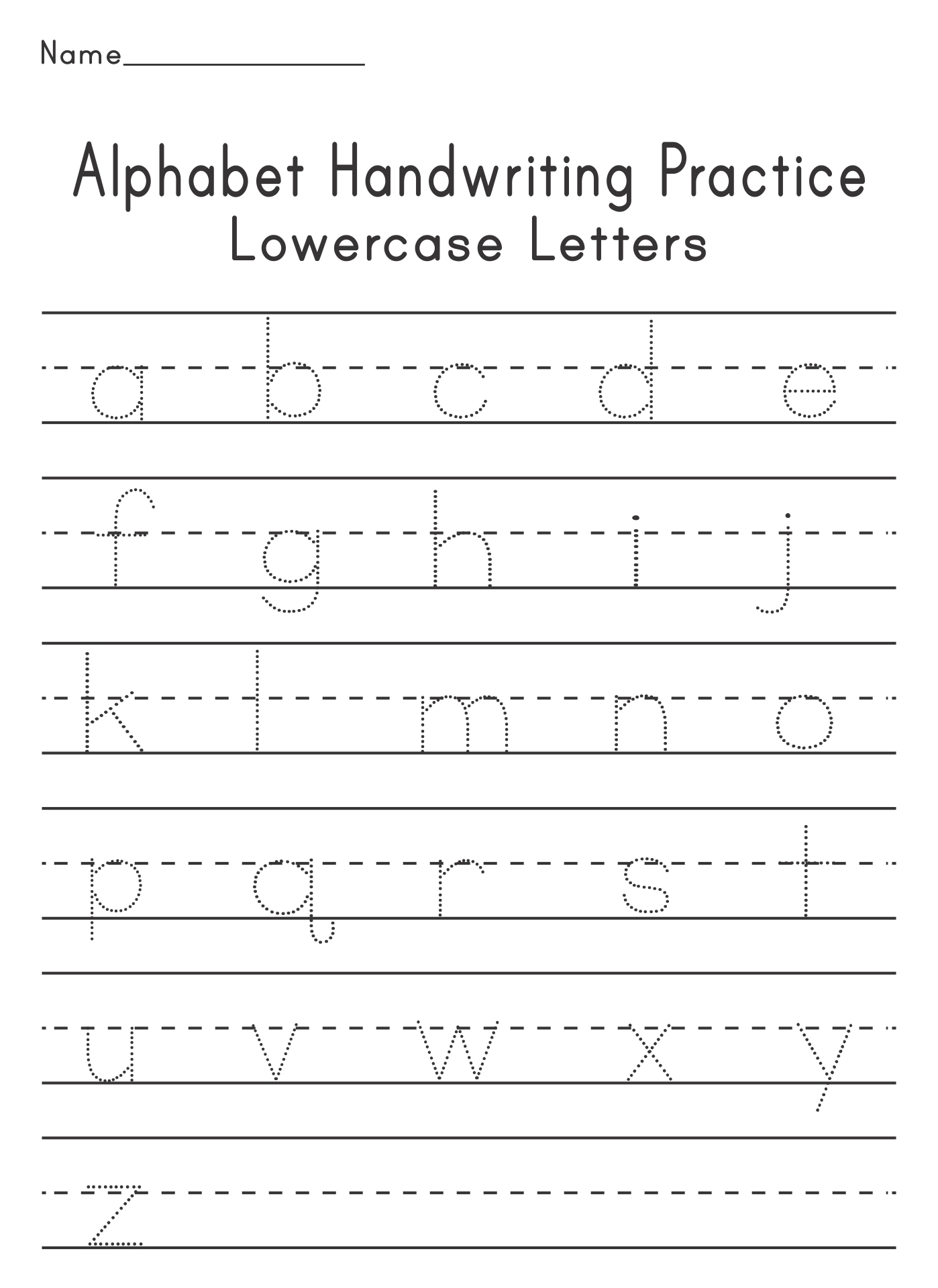 Free Printable Tracing Alphabet Letters A Z