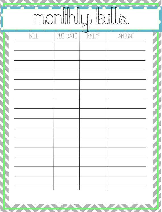 Budget Organizer Template from www.printablee.com