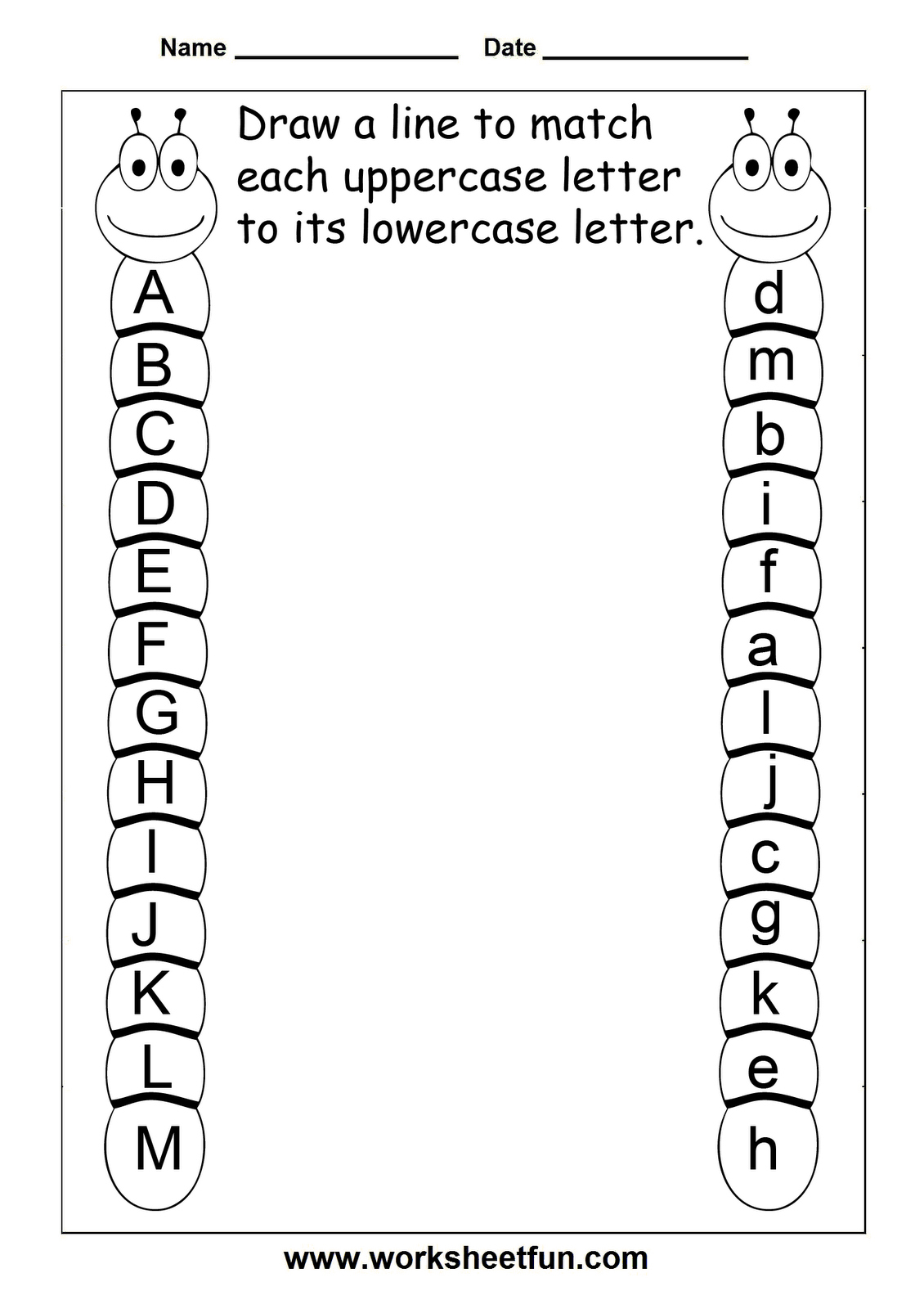 Free Printable Kindergarten Worksheets Letters