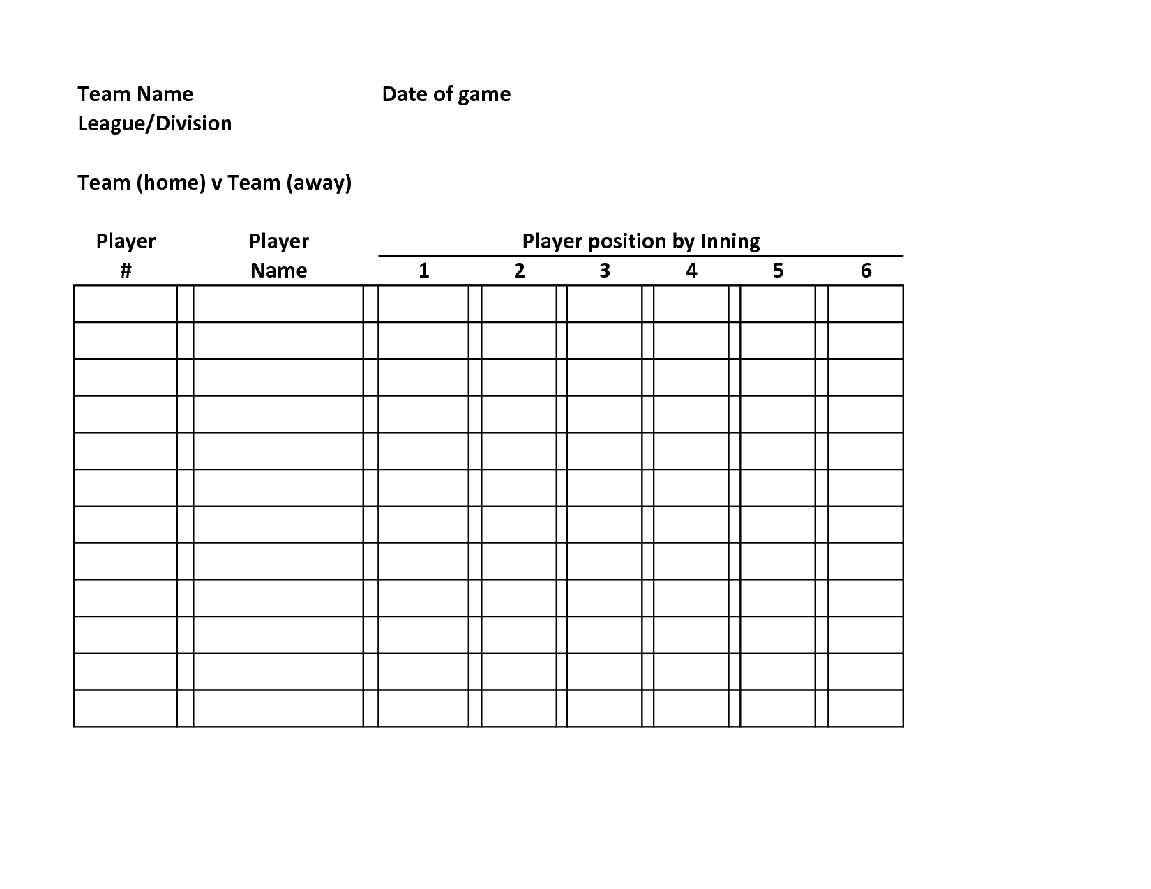 Baseball Draft Chart