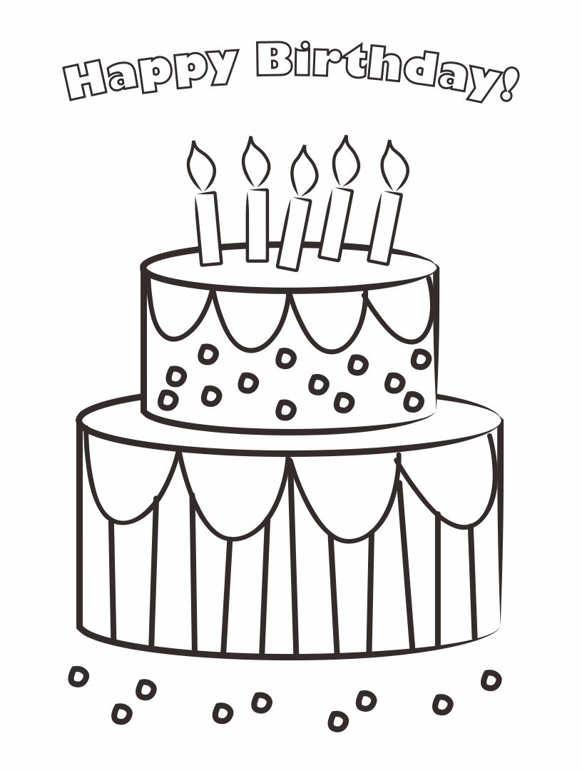 5 Best Images of Printable Birthday Cards To Color - Printable Birthday