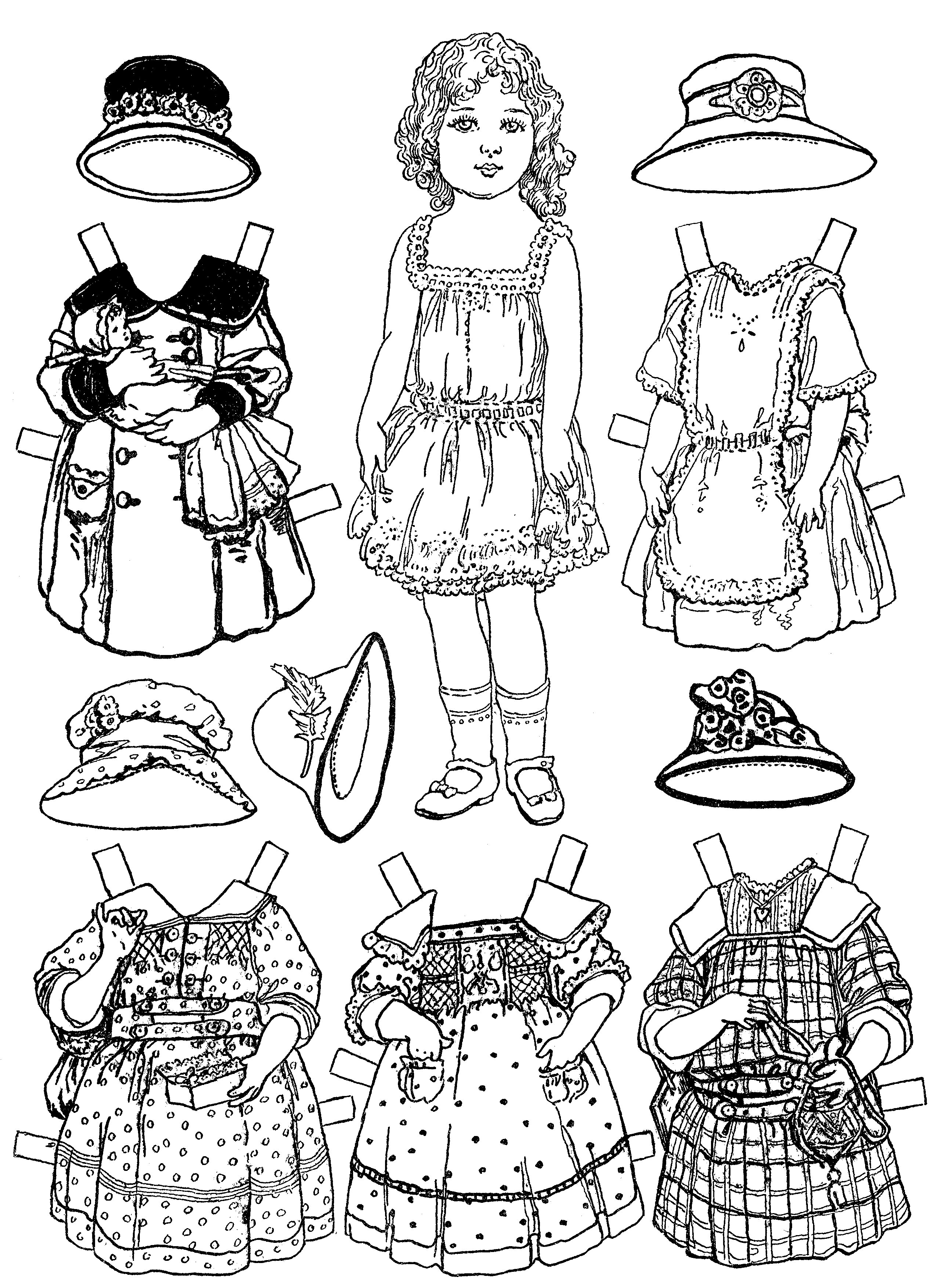 9 Best Images Of Free Printable Paper Dolls To Color Black Printable 