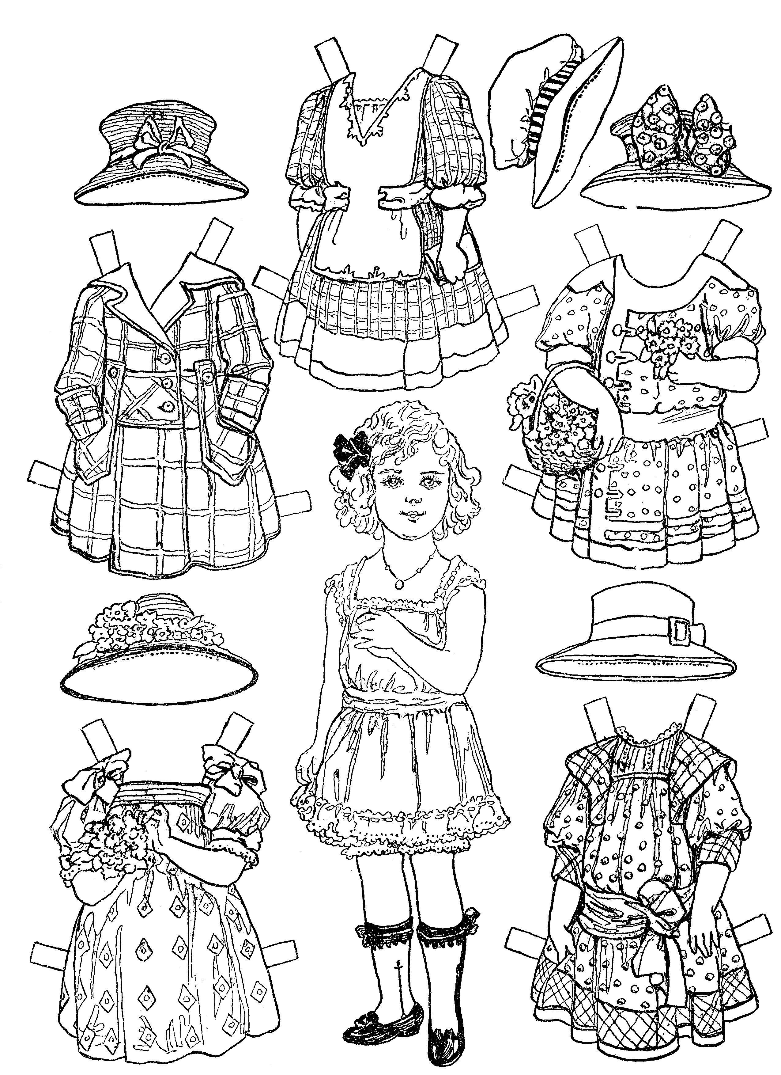 9 Best Images of Free Printable Paper Dolls To Color Black Printable