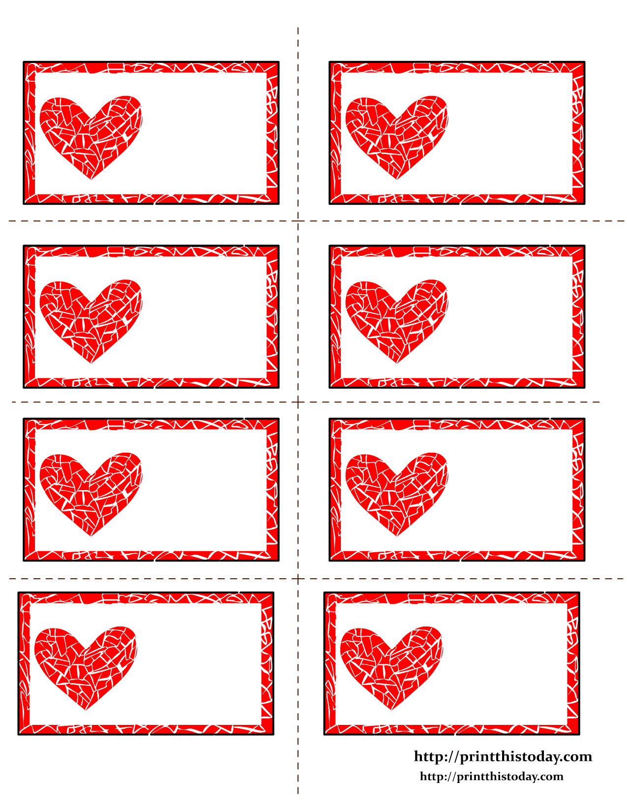 Free Printable Valentine Tag Template Printable Templates Free