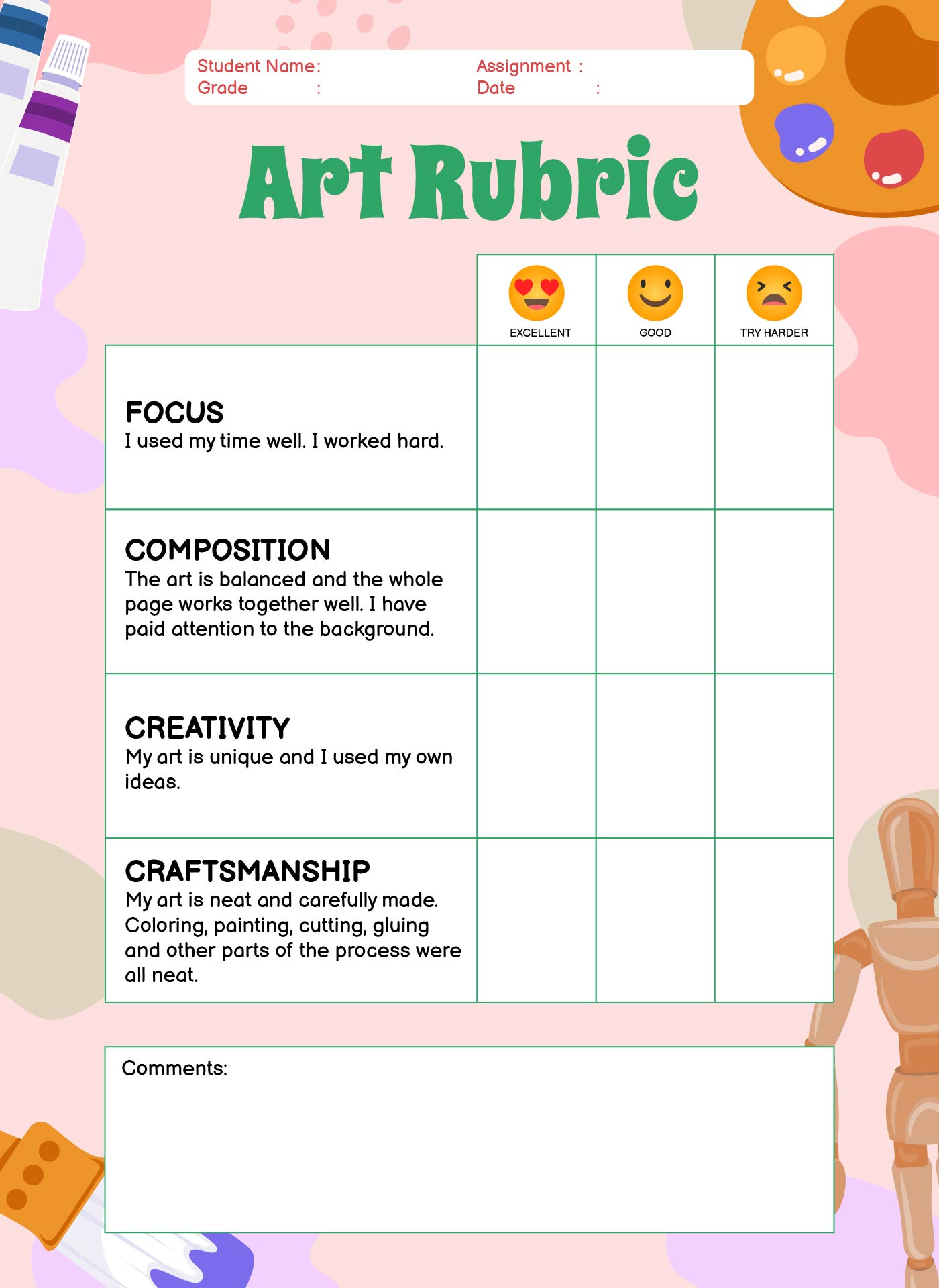 Rubric in writing a research paper