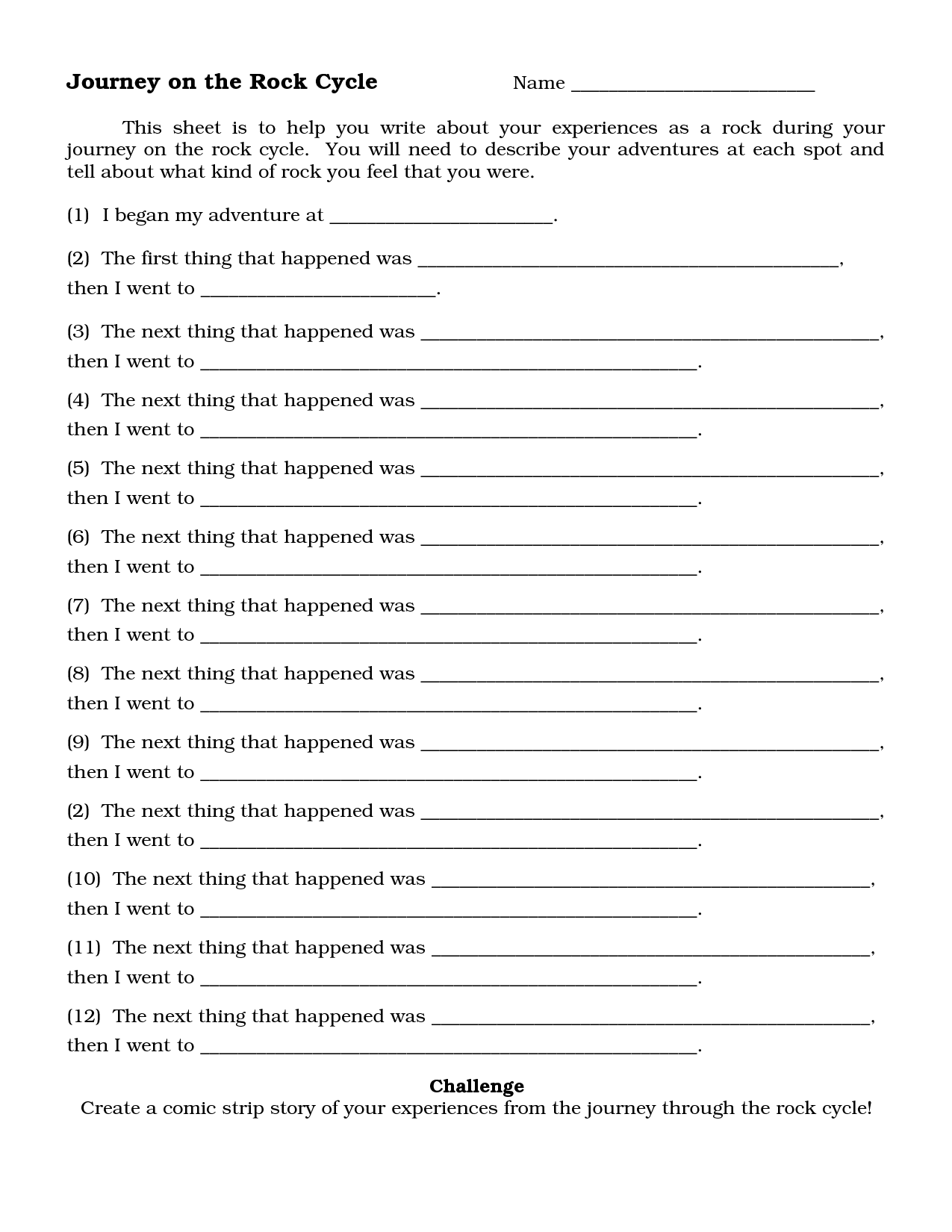 7 Best Images of Printable Rock Cycle Worksheets 6th Grade Science