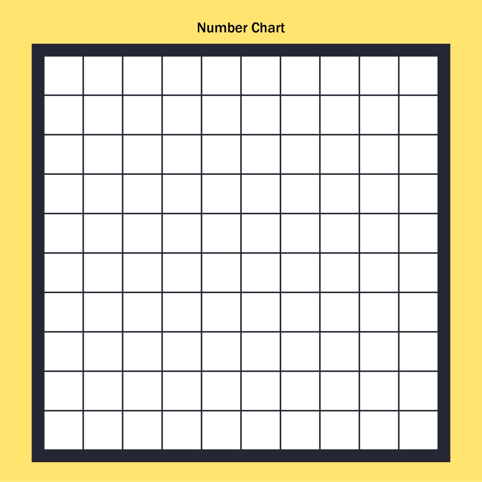 Number Chart 100 200 Printable