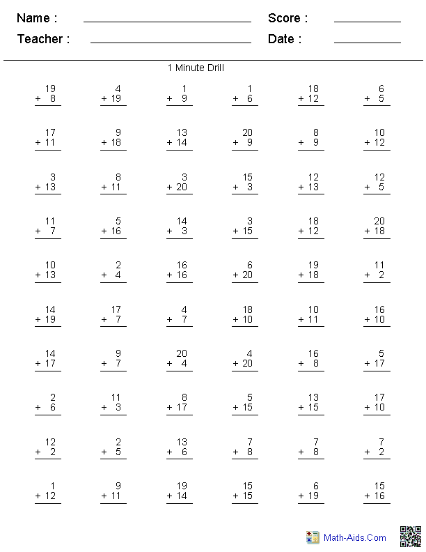 Create Your Own Math Worksheets