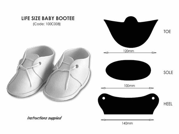 Fondant Baby Shoe Template Free Download