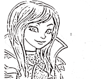 mal and evie from descendants coloring pages - photo #24