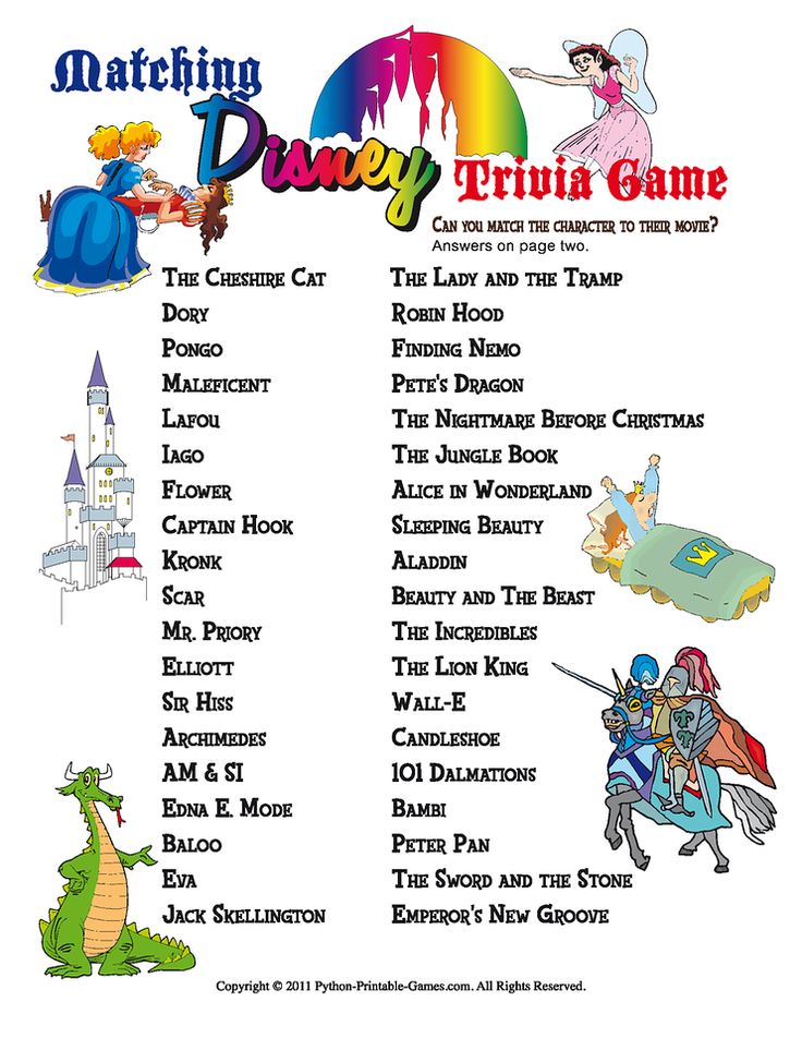 8 Best Images of Printable Disney Trivia Disney Trivia Game Printable