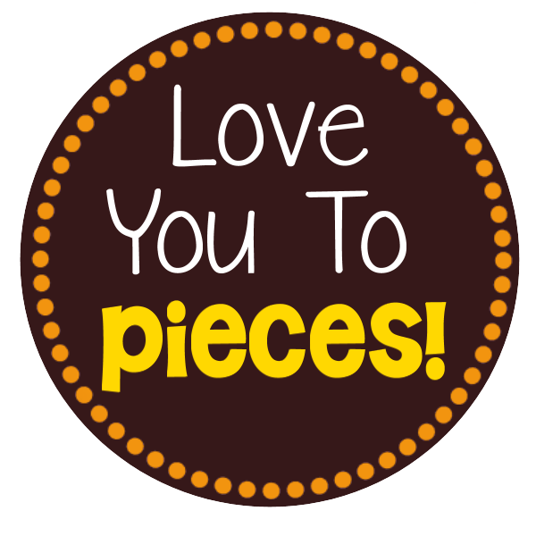 I Love You To Pieces Craft Template Free