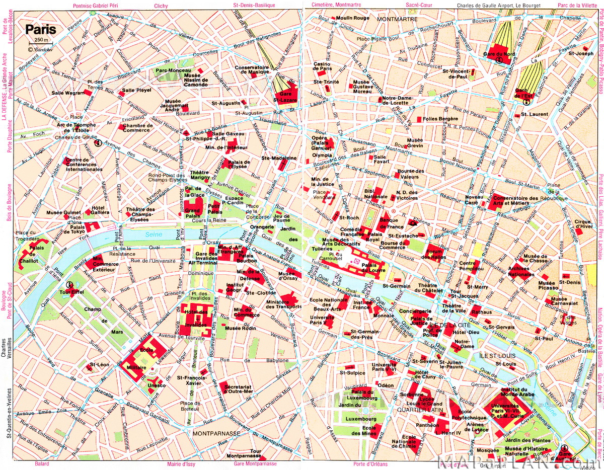 9 Best Images of Printable Map Of Paris Travel Printable Map of Paris