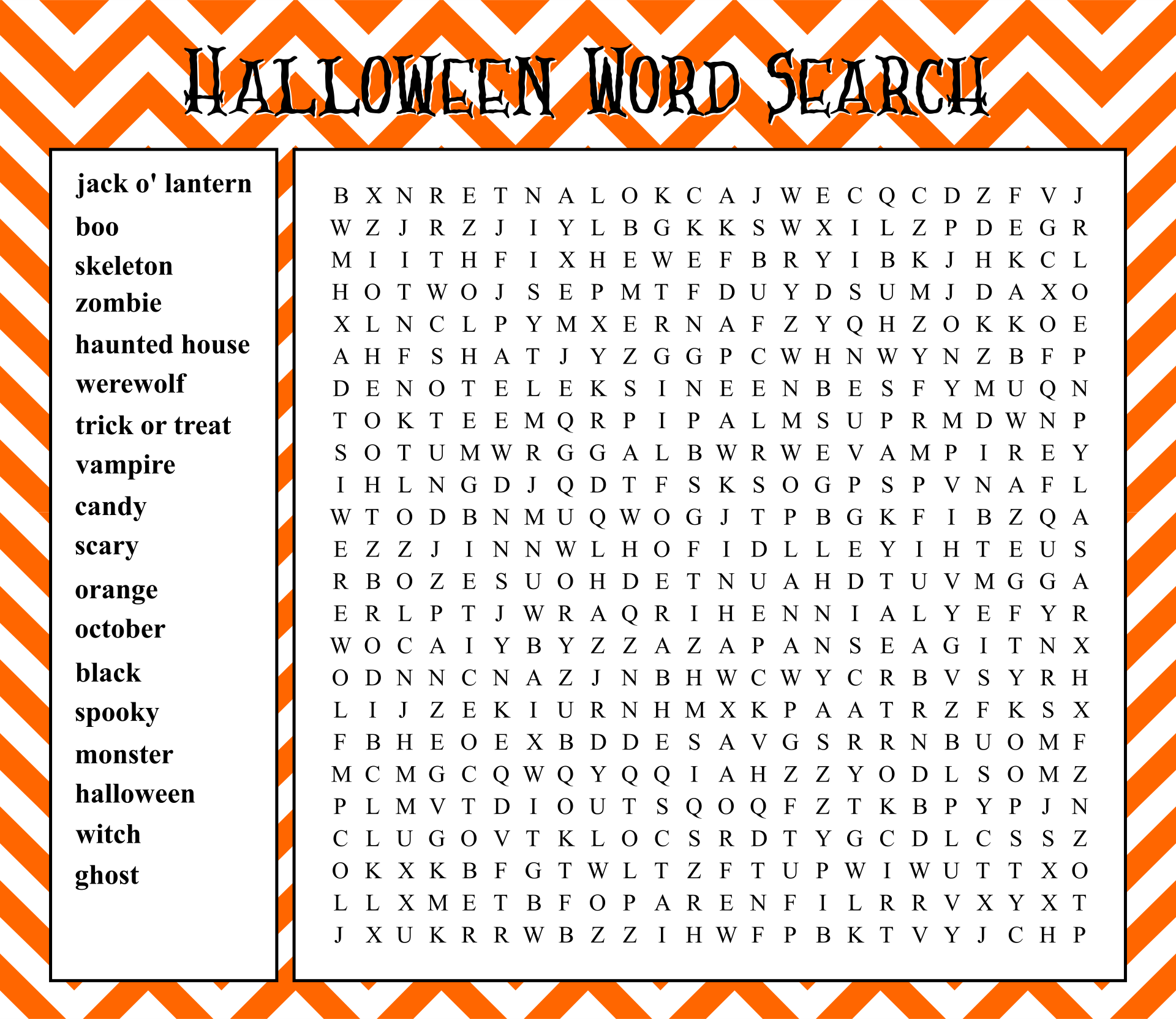 6 Best Images of Halloween Word Search Printable Large - Printable