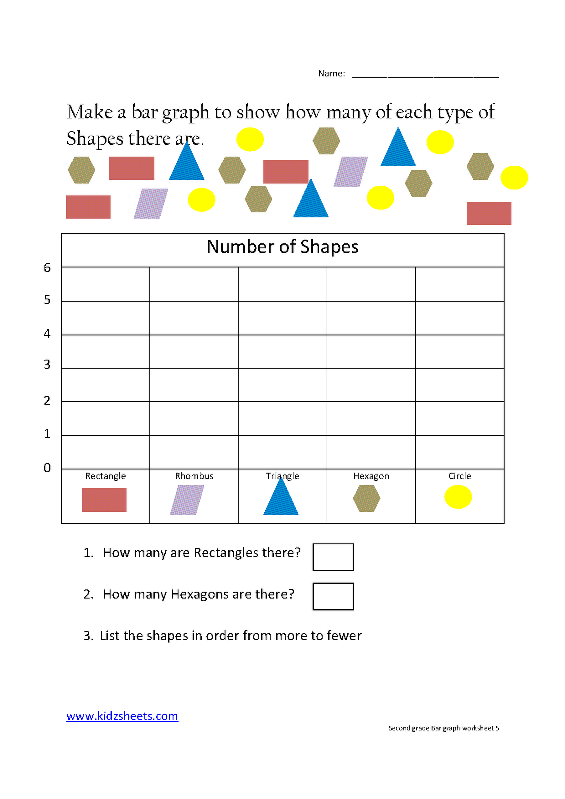 Math Charts And Graphs Worksheets
