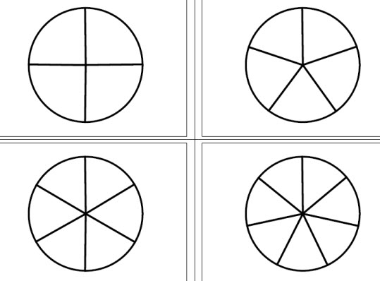 6 Best Images of Printable Fraction Pieces Fraction Circles Templates