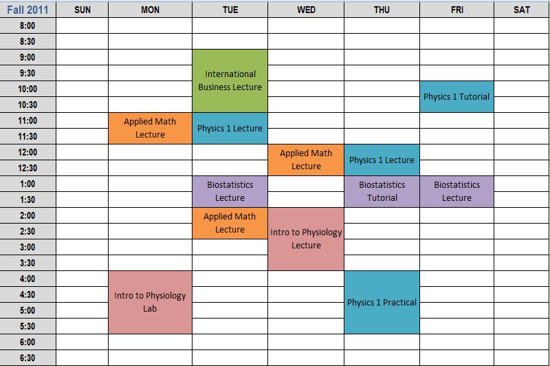 University Of Utah Class Schedule