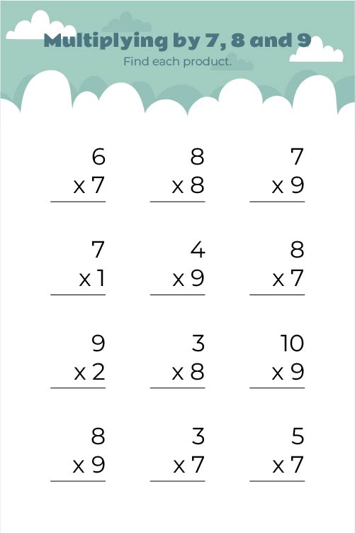 Multiplication Worksheet 3rd Grade  multiplication worksheets for grademultiplication and on 