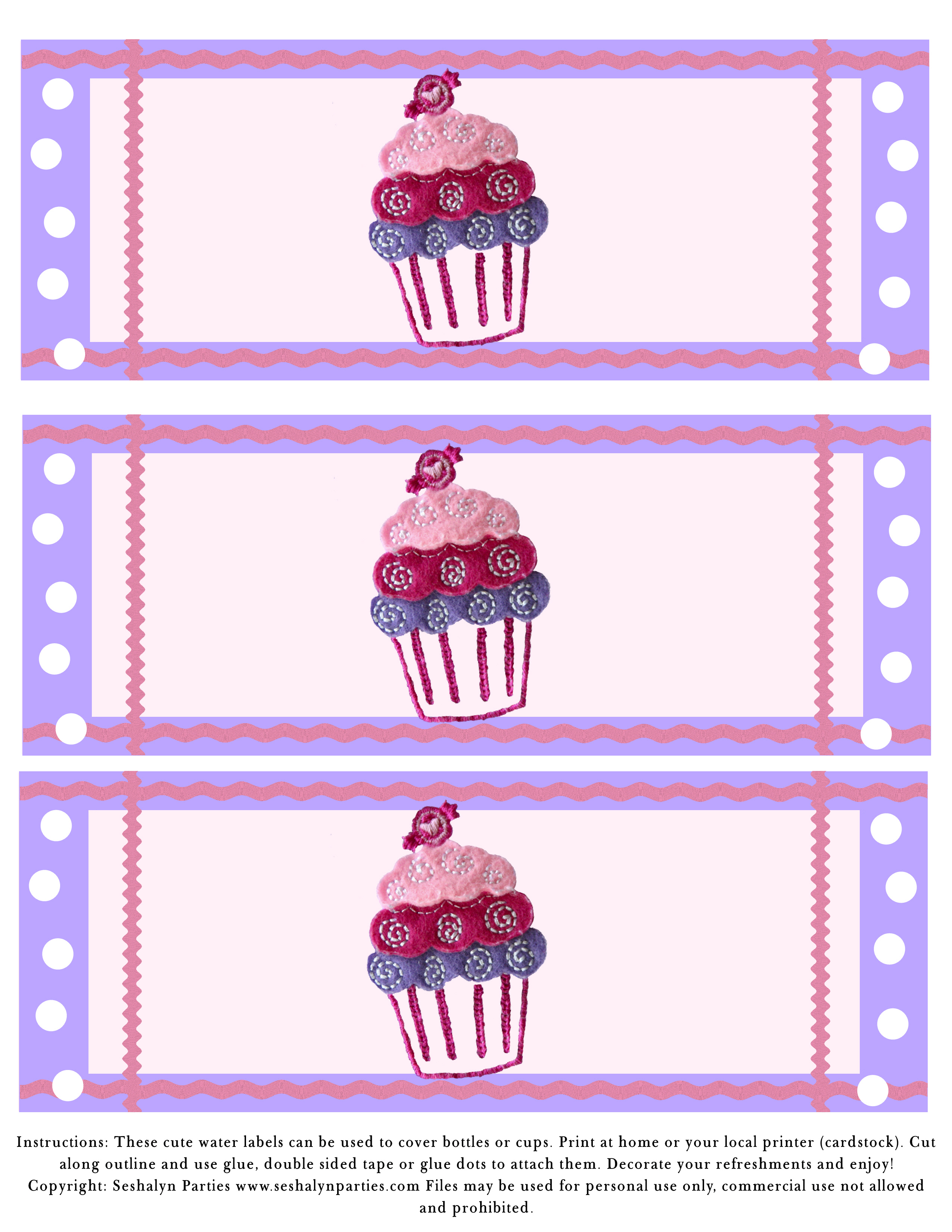 Free Printable Cupcake Labels
