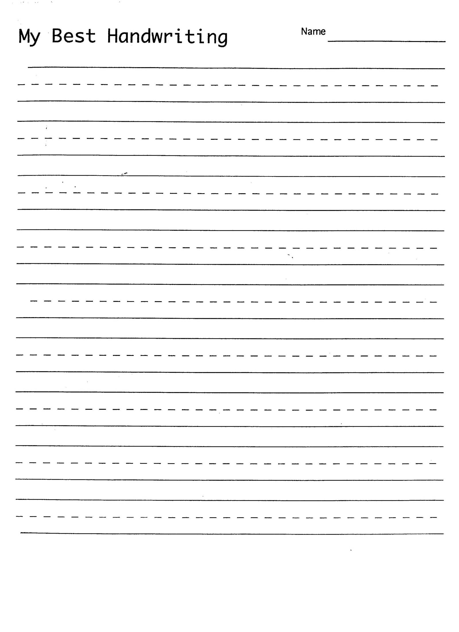 Free Printable Handwriting Sheets