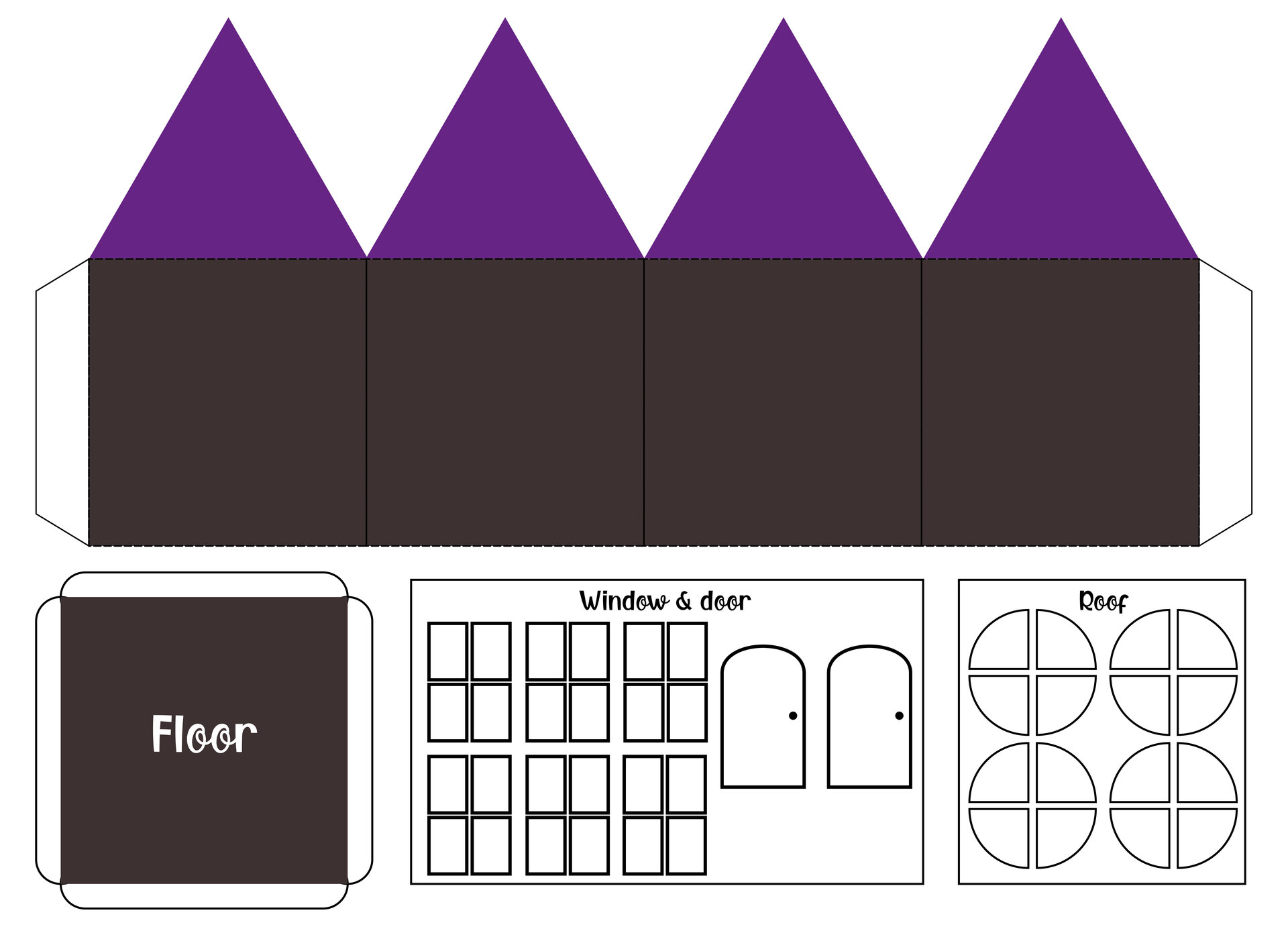 Free Printable Haunted House Patterns