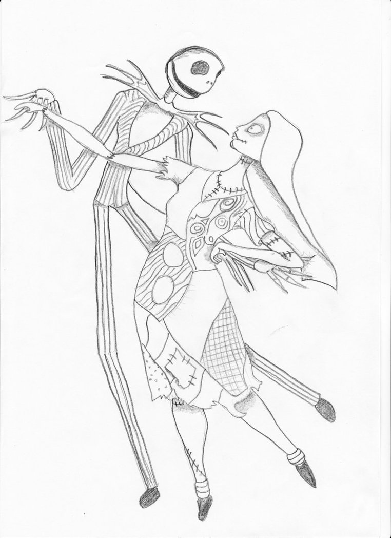 jack skellington and sally coloring pages - photo #16