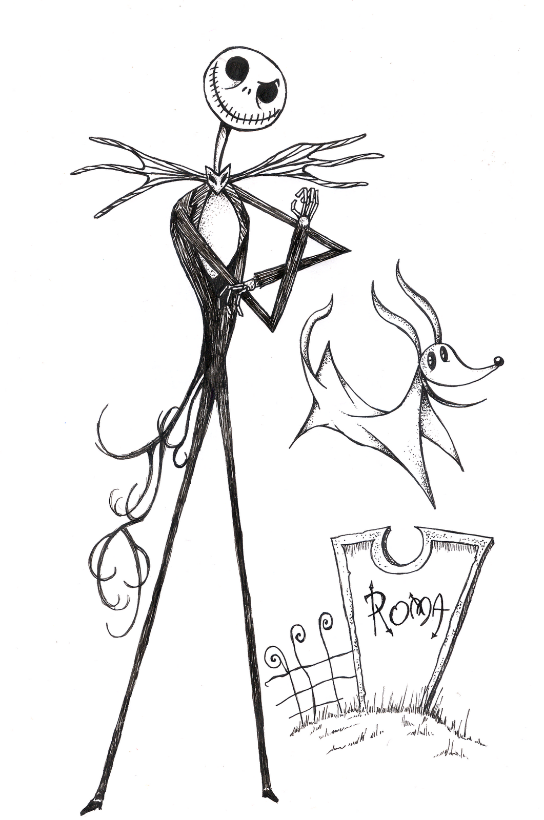 jack skellington coloring pages - photo #21