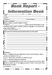 Free printable blank book report forms