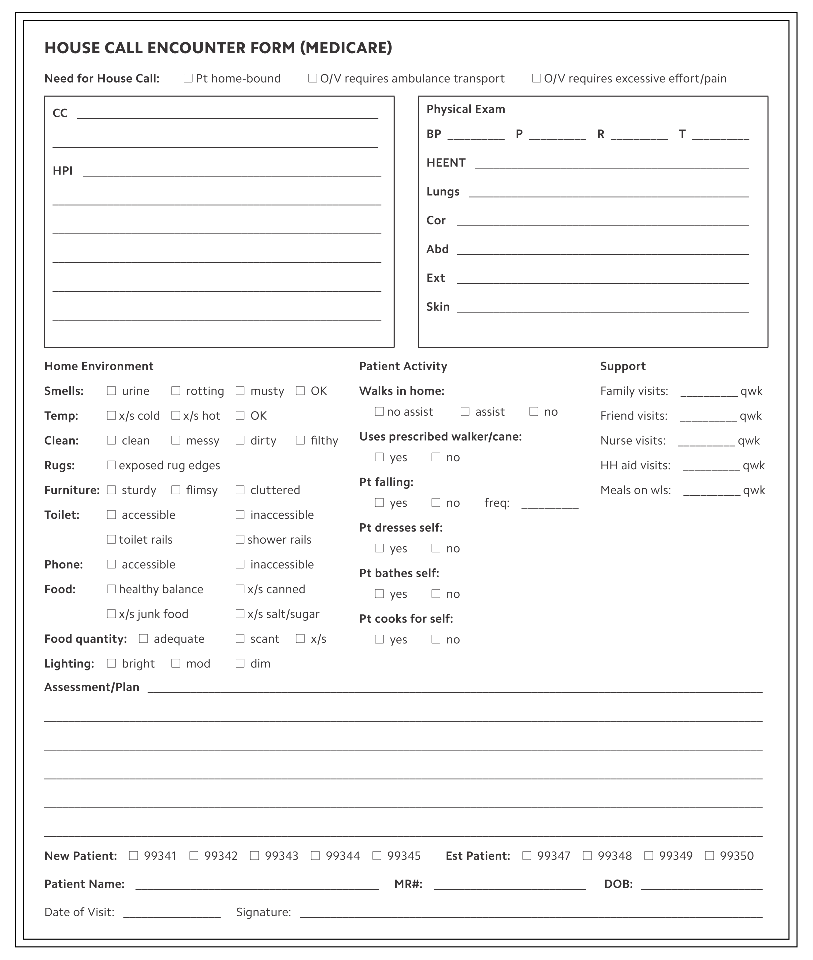 Therapy Superbill Template