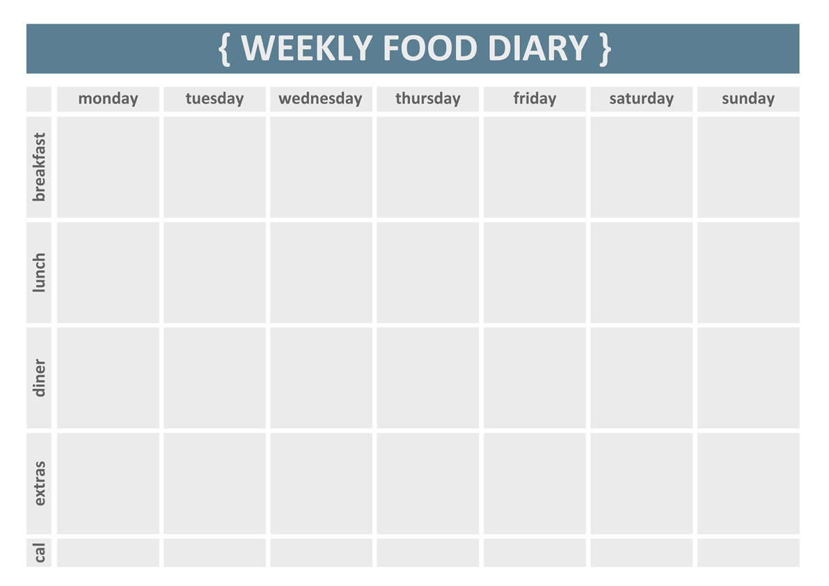 Free Blank Food Diary
