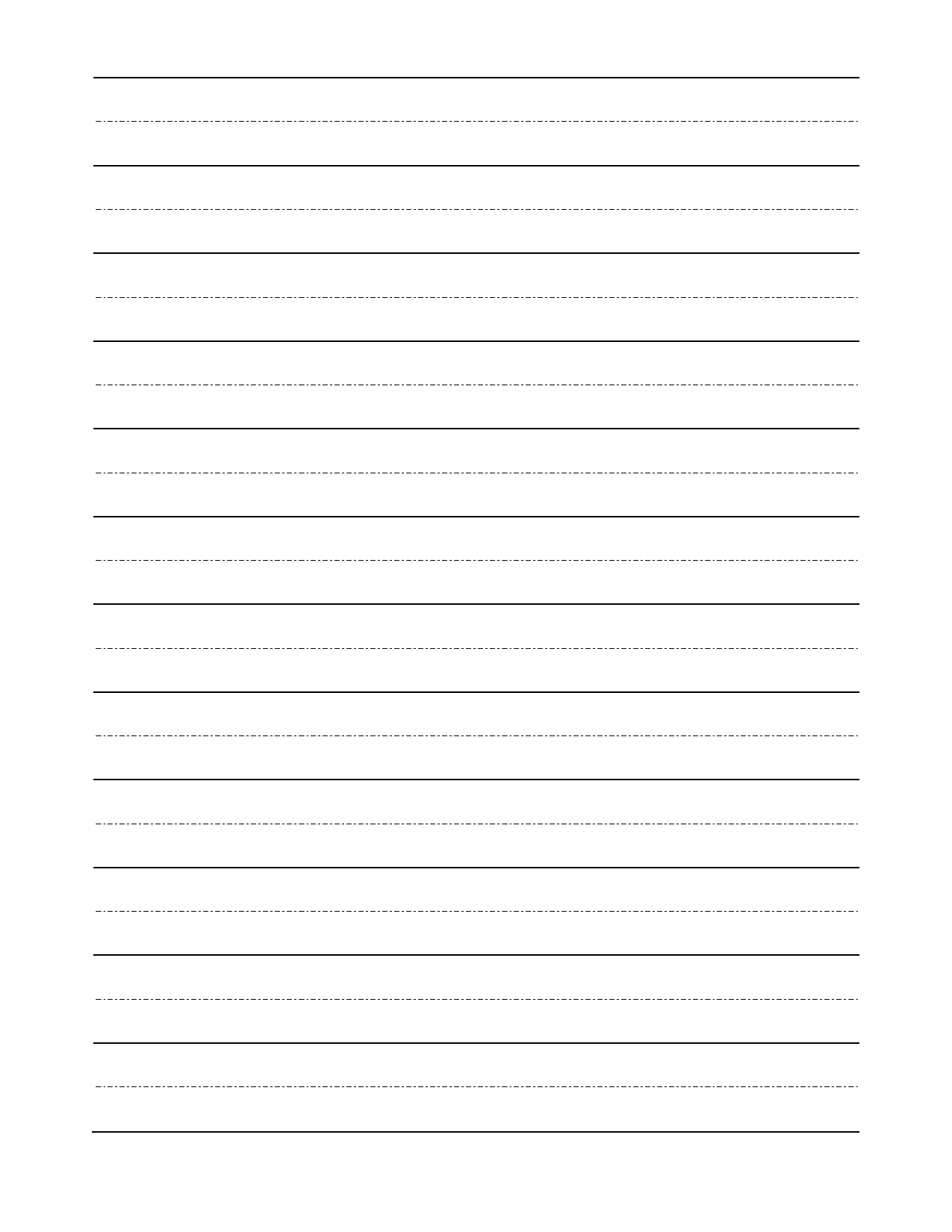 Free Printable Blank Practice Writing Sheets