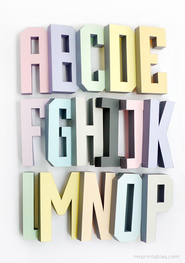 5 Best Images of 3D Alphabet Letters Templates Printable Free 3D