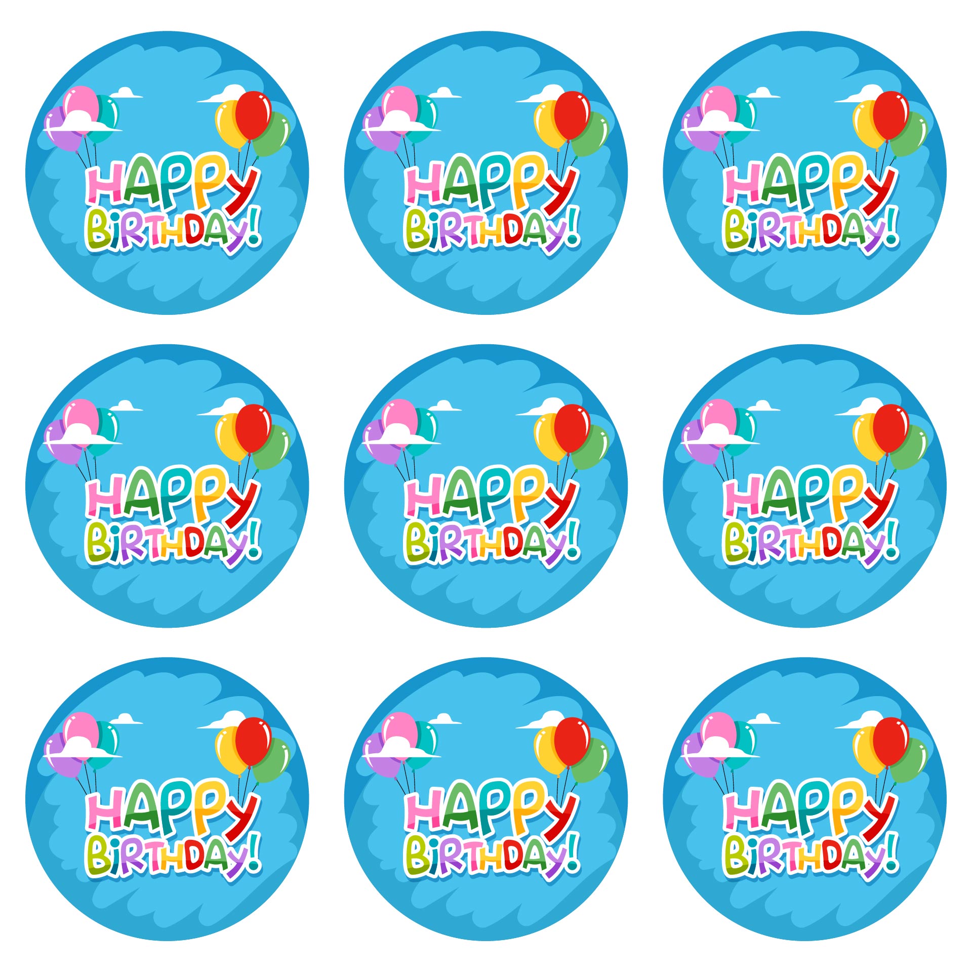 Birthday Cupcake Printable Template Free