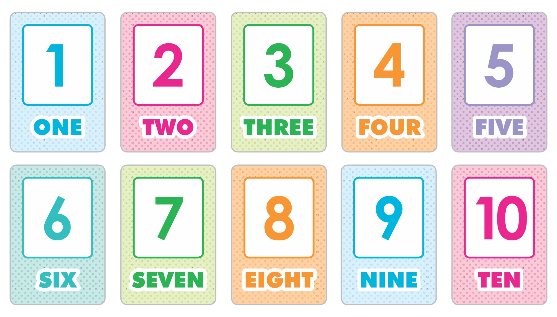 Free Preschool Number Flash Cards Printable Images And Photos Finder