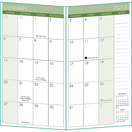 Free Printable Pocket Calendar Templates