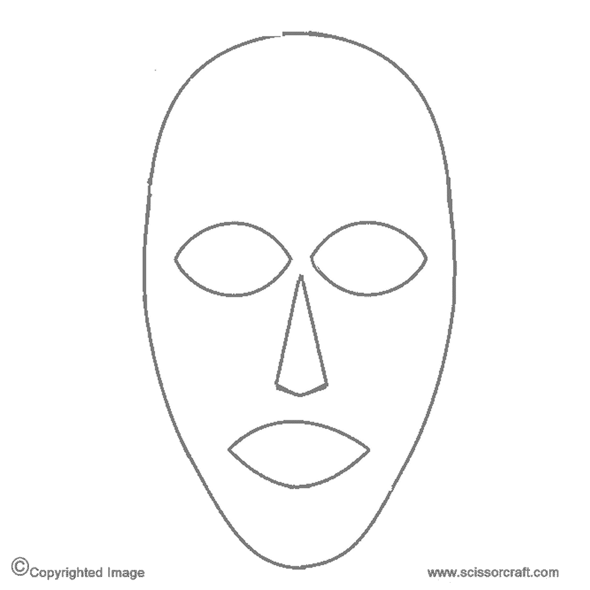 5 Best Images of Blank Face Printable Mask Template Full Face Mask