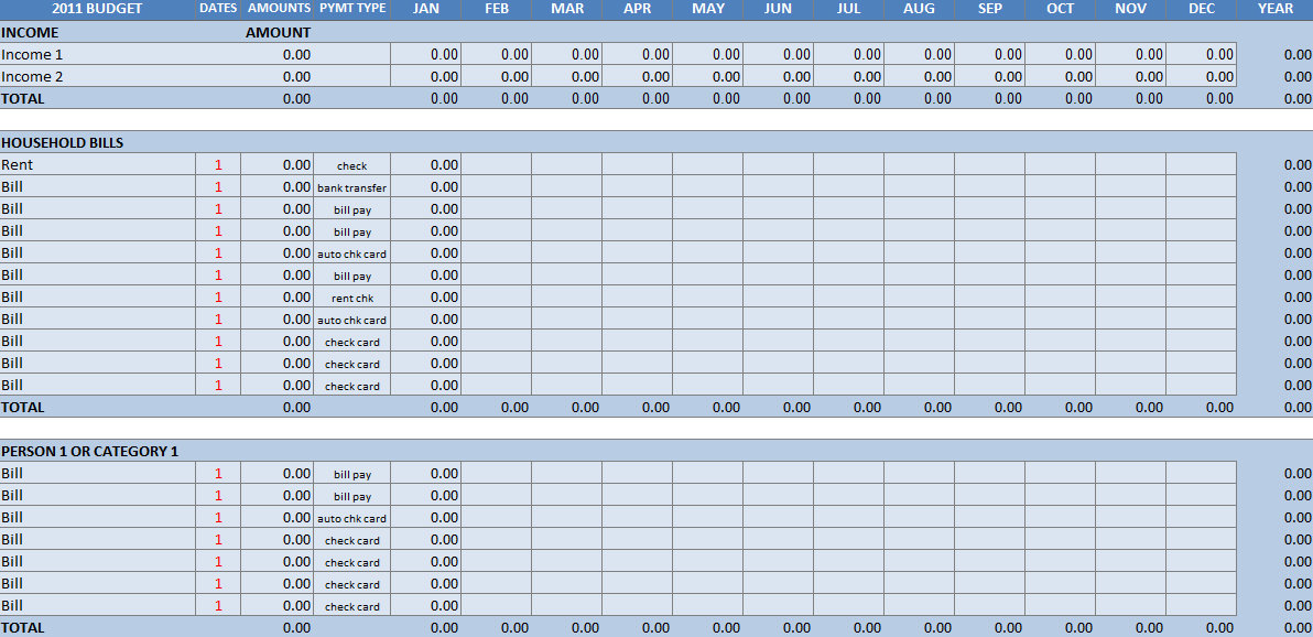 6 Best Images of Printable Monthly Budget Worksheet Excel - Excel