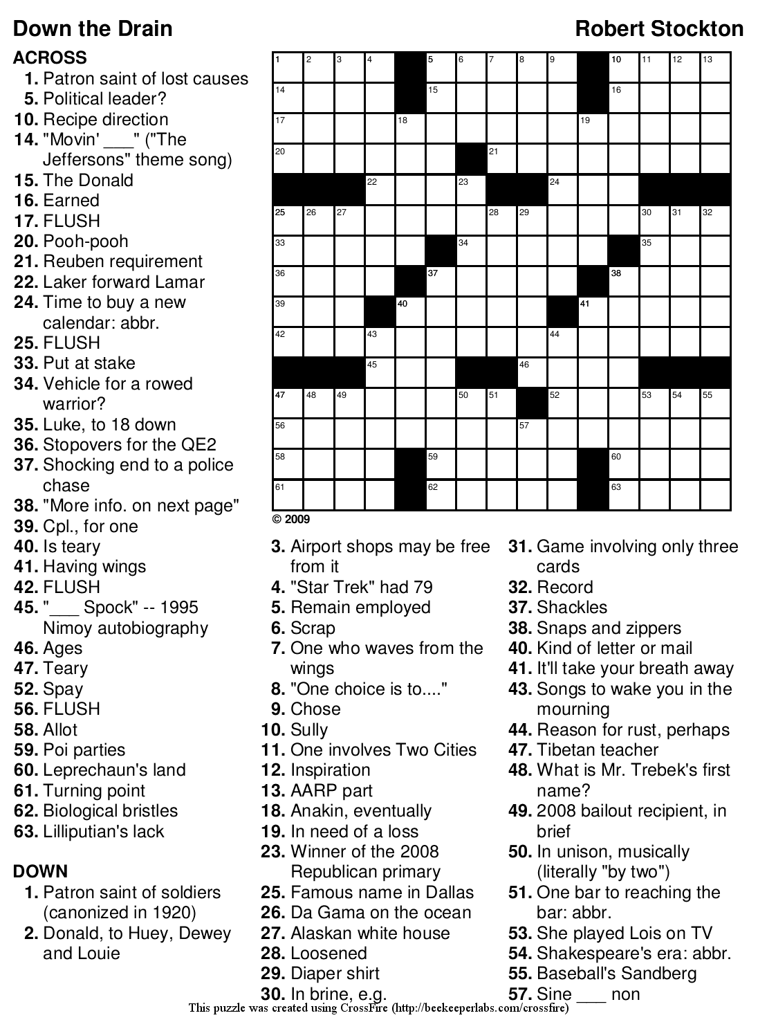 Fun Easy Adult Printable Crossword Puzzles