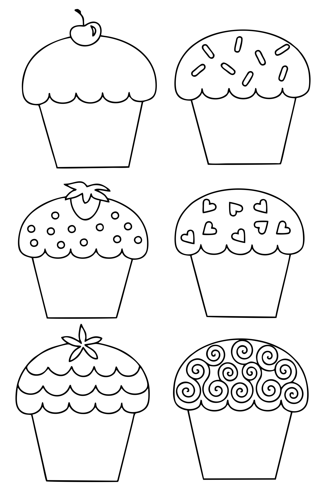 Printable Cupcake Template