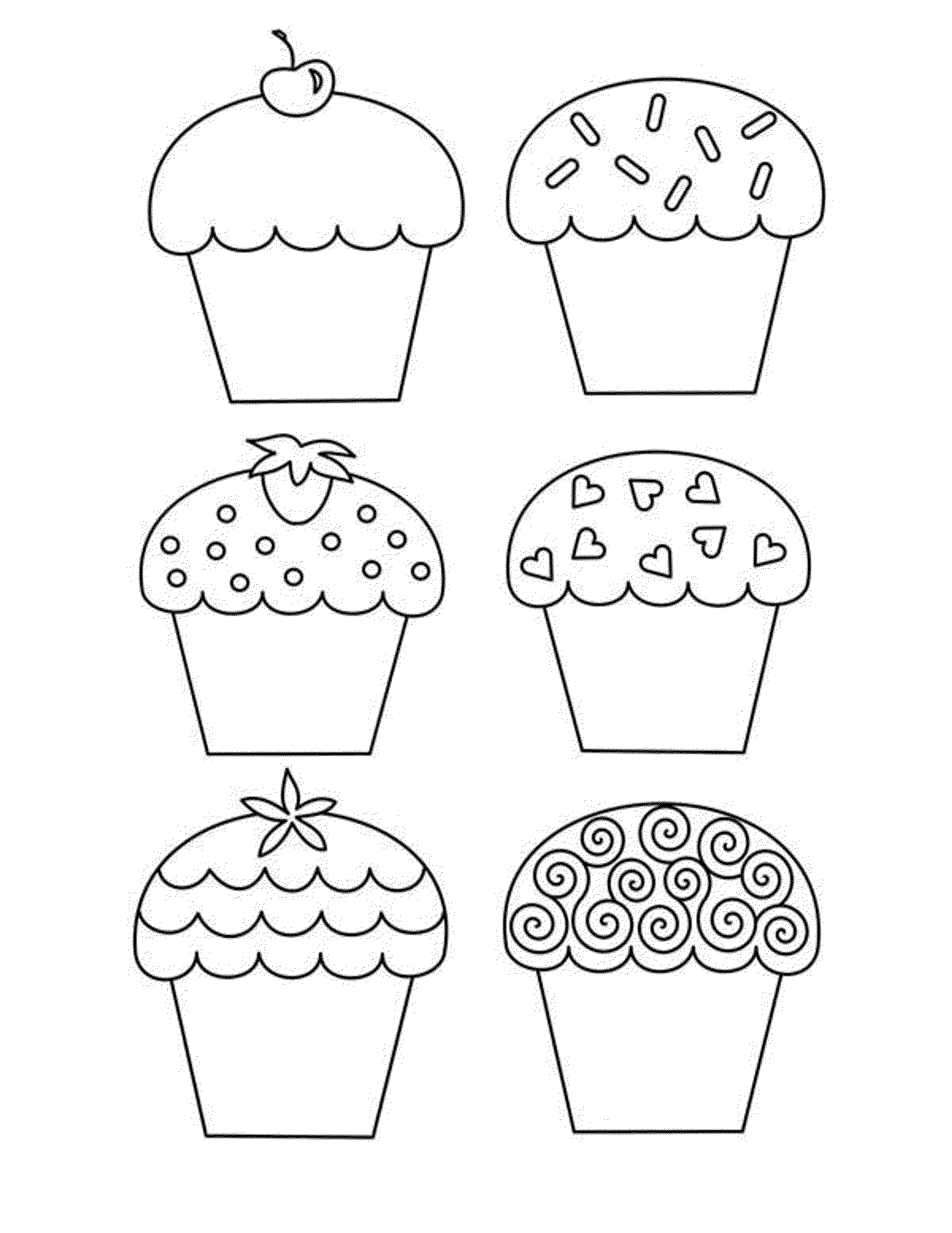 9 Best Images of Large Cupcake Printable Birthday Cupcake Template
