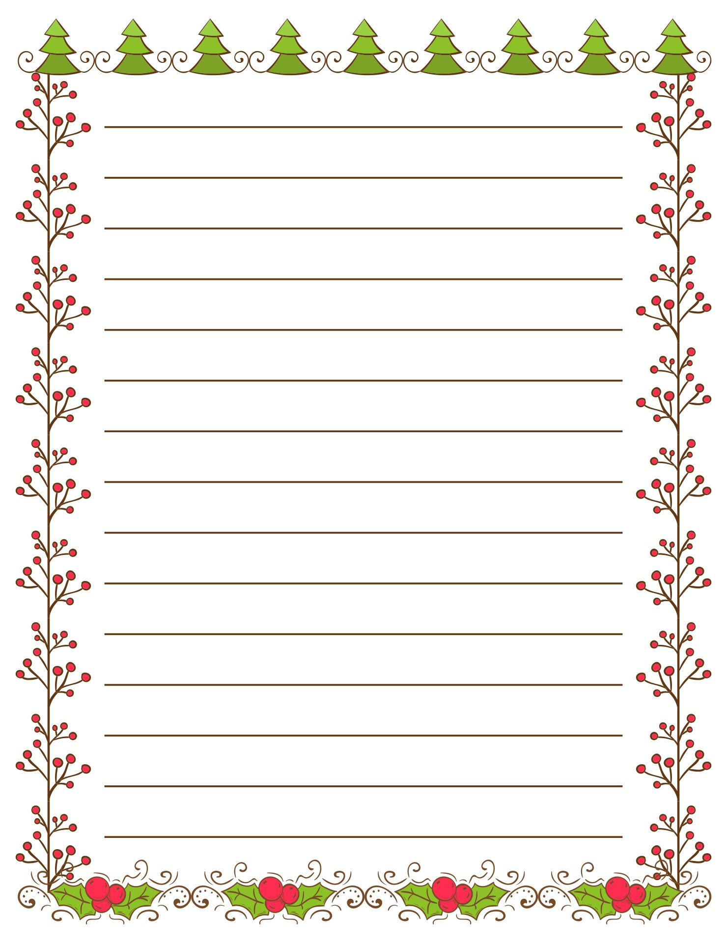 6 Best Images of Christmas Writing Paper Template Printable Christmas