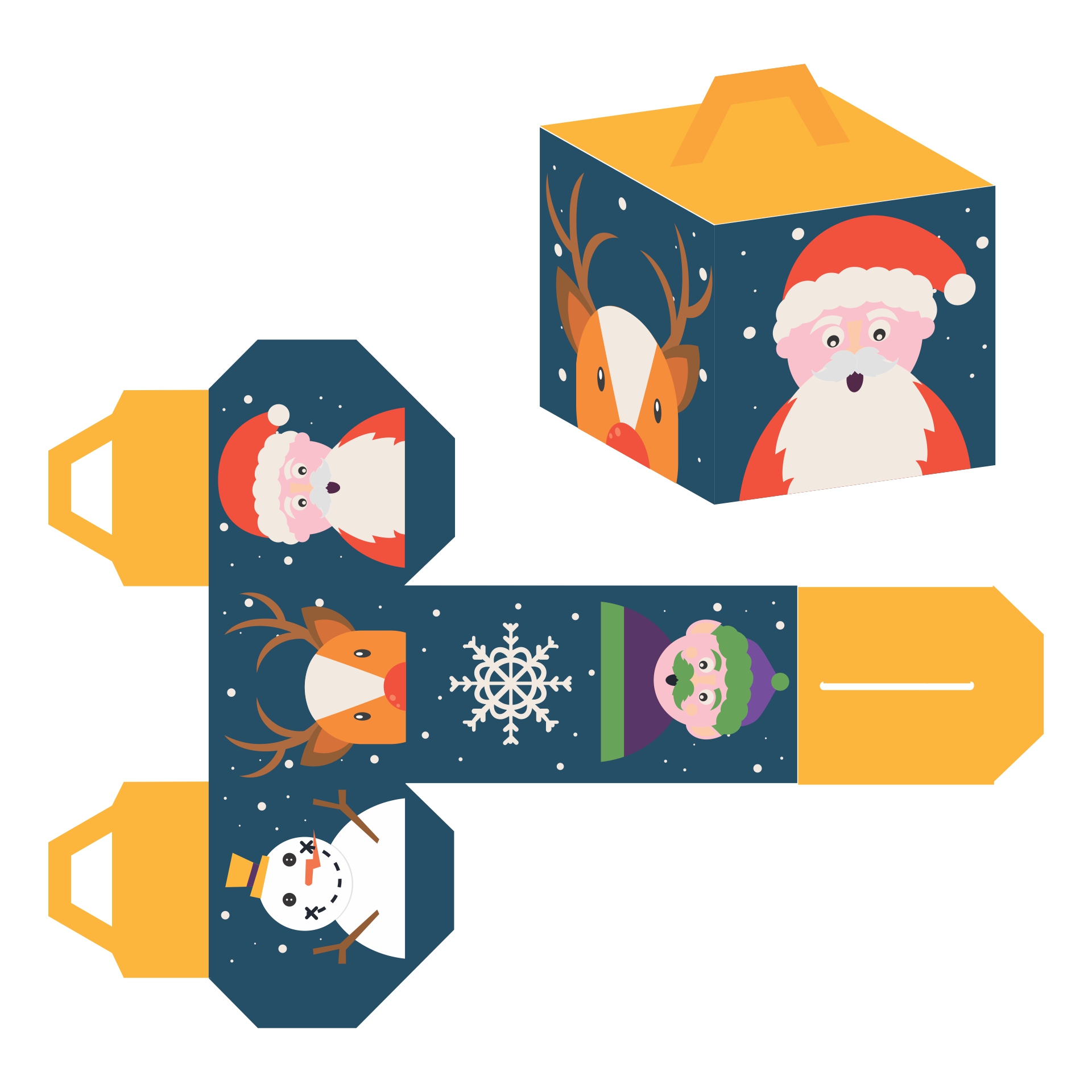 6 Best Images of Christmas Santa Printable Paper Box Templates Free