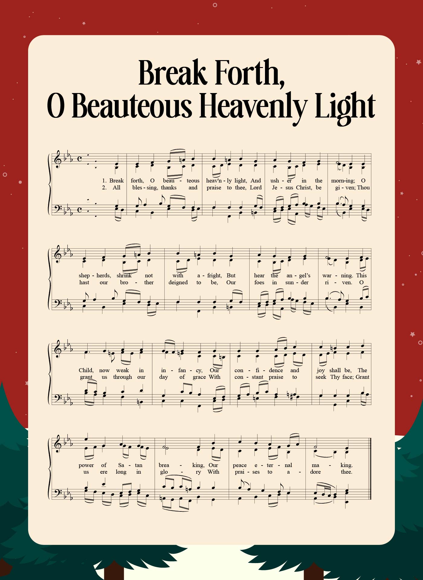 Kids Christmas Carol Lyrics Printable Booklet