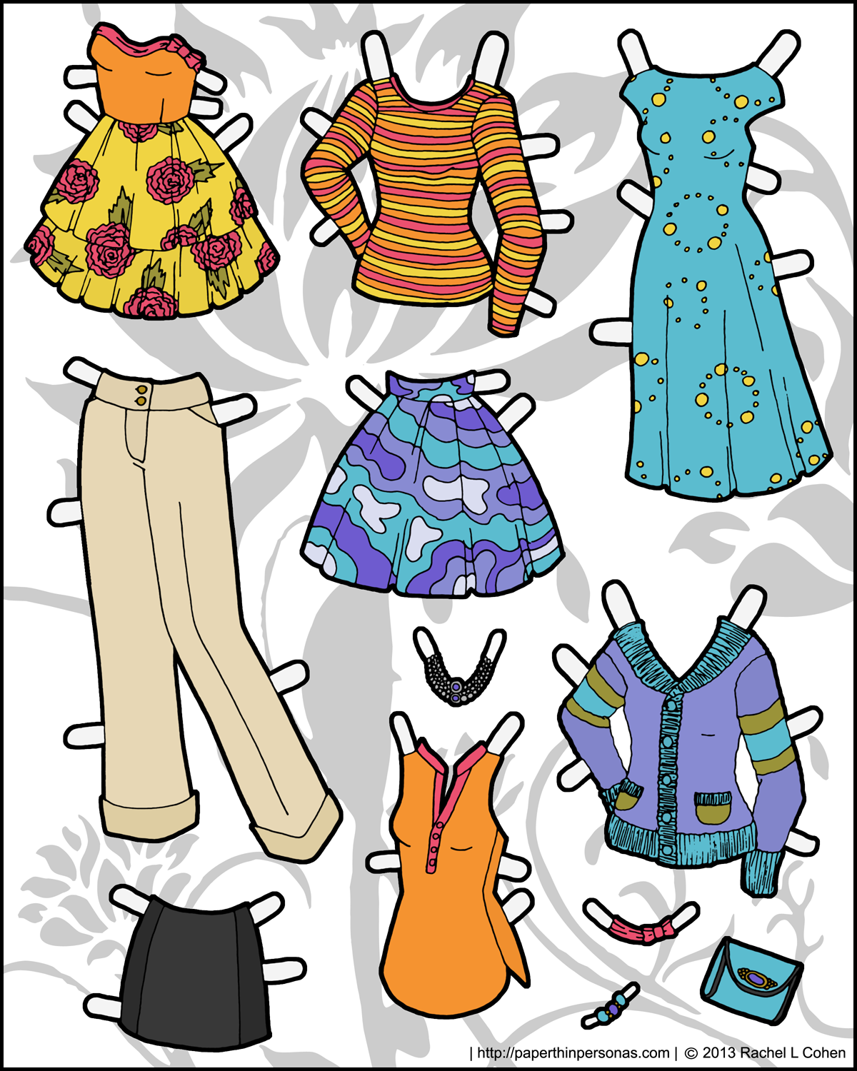 Paper Doll Clothes Free Printables
